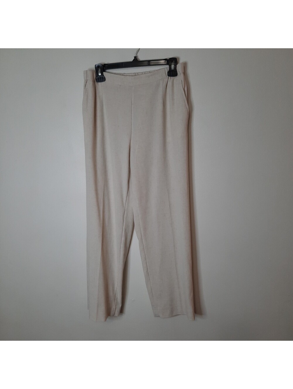 Appleseed Linen Blend Easy Pull On Pants Beige Beach Size Petite Medium